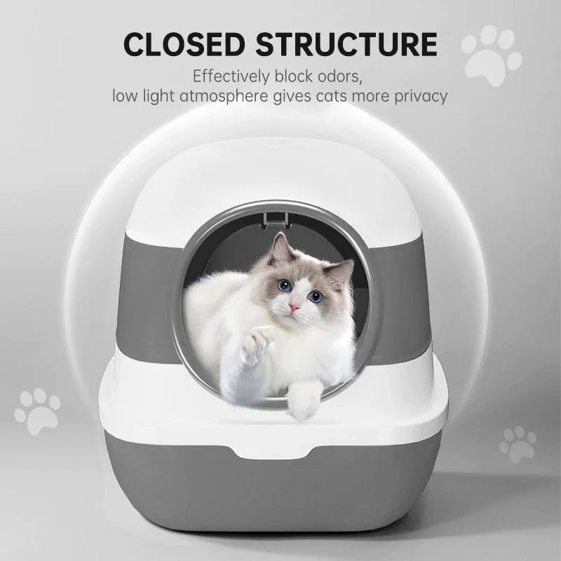 Large Enclosed Anti-Splash Litter Box