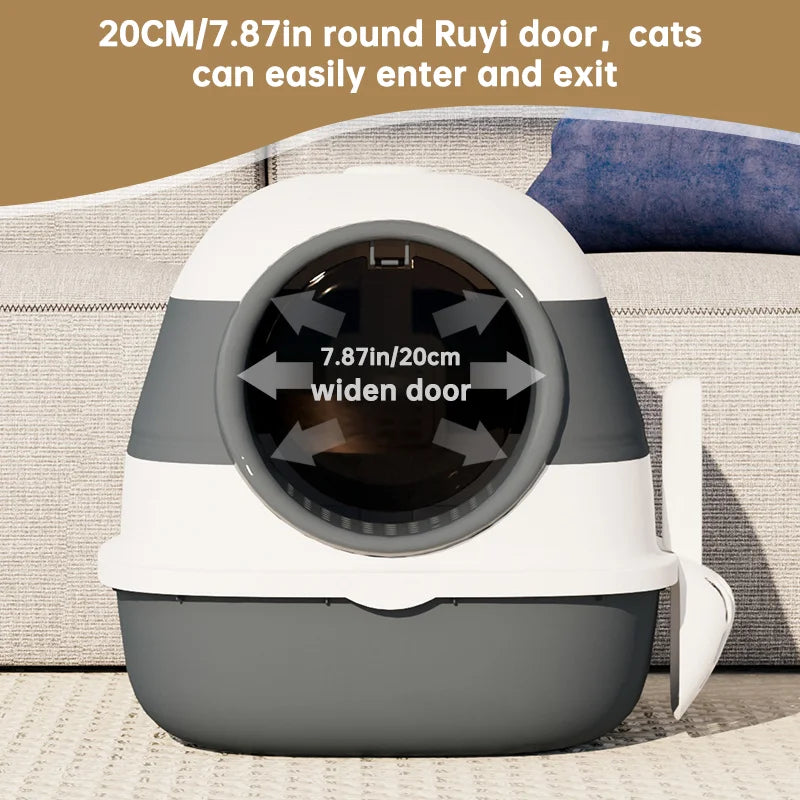 Large Enclosed Anti-Splash Litter Box