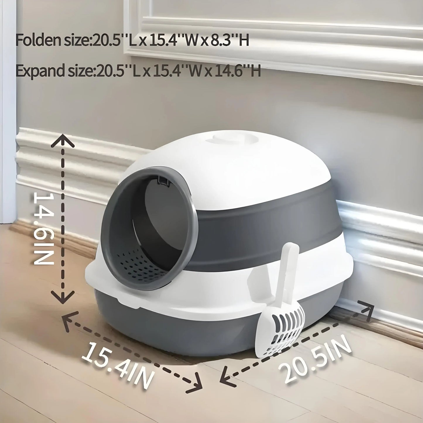 Large Enclosed Anti-Splash Litter Box