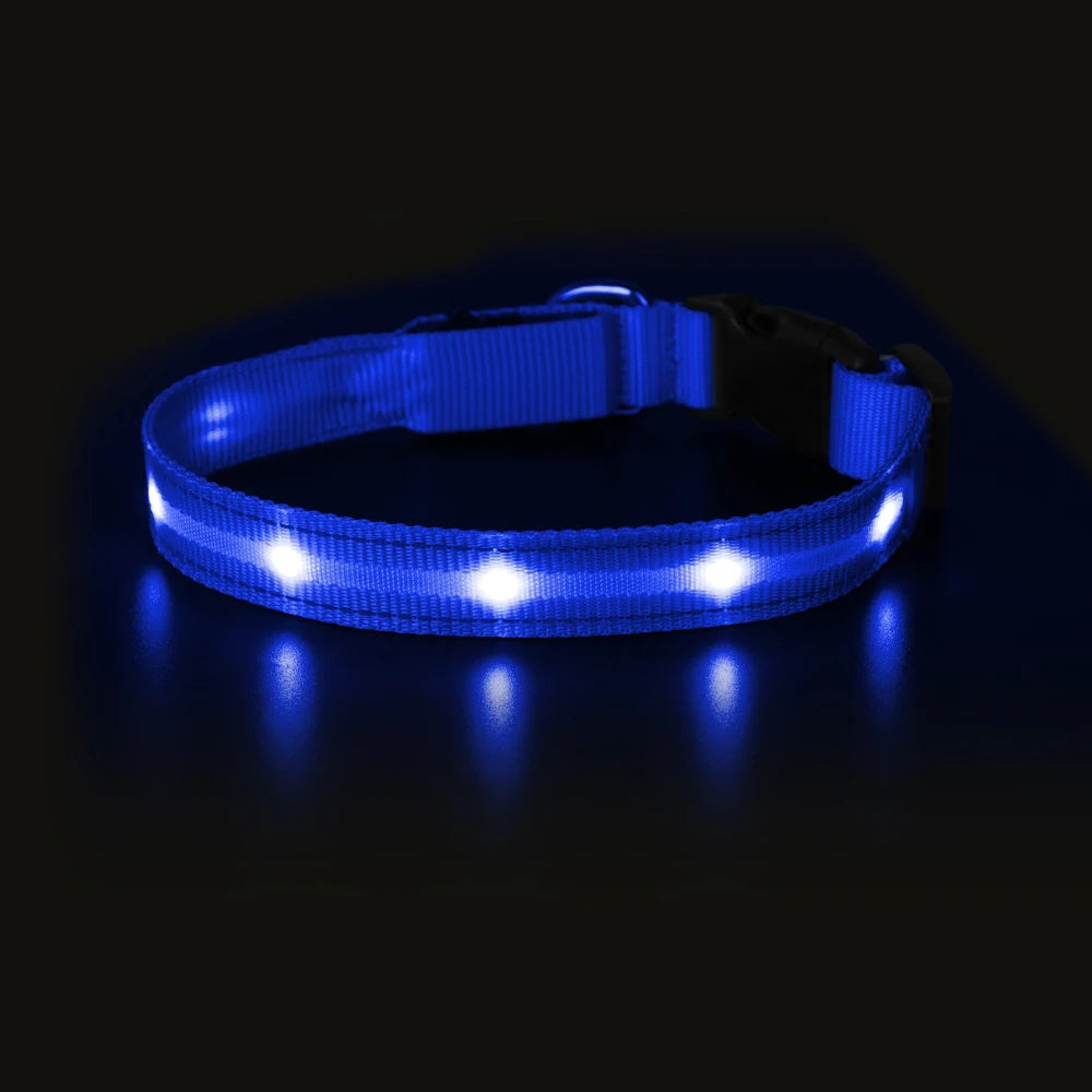 Light Up Waterproof USB Rechargeable Glowing Adjustable Night Safety Dog Collar