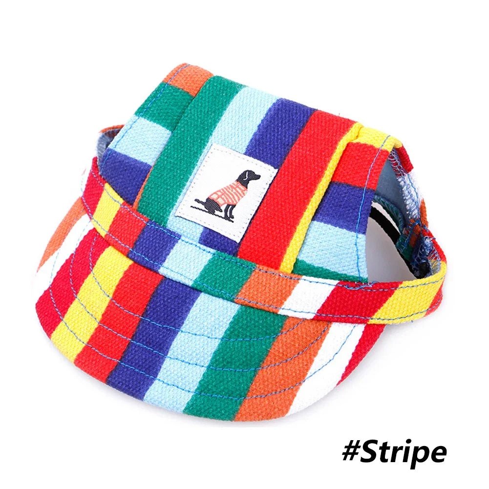 Adjustable Baseball Cap with Ear Holes for Large Medium Small Dogs