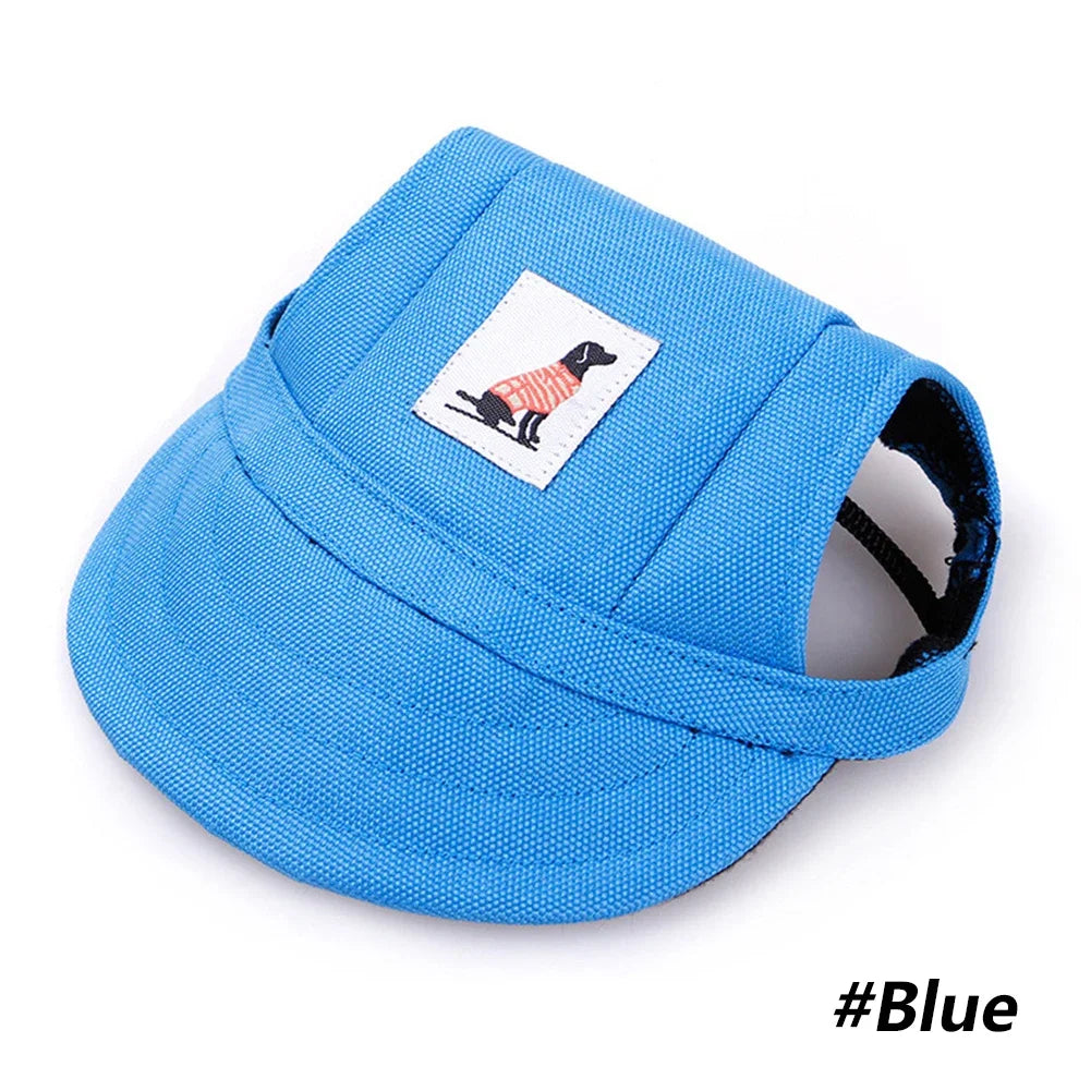Adjustable Baseball Cap with Ear Holes for Large Medium Small Dogs