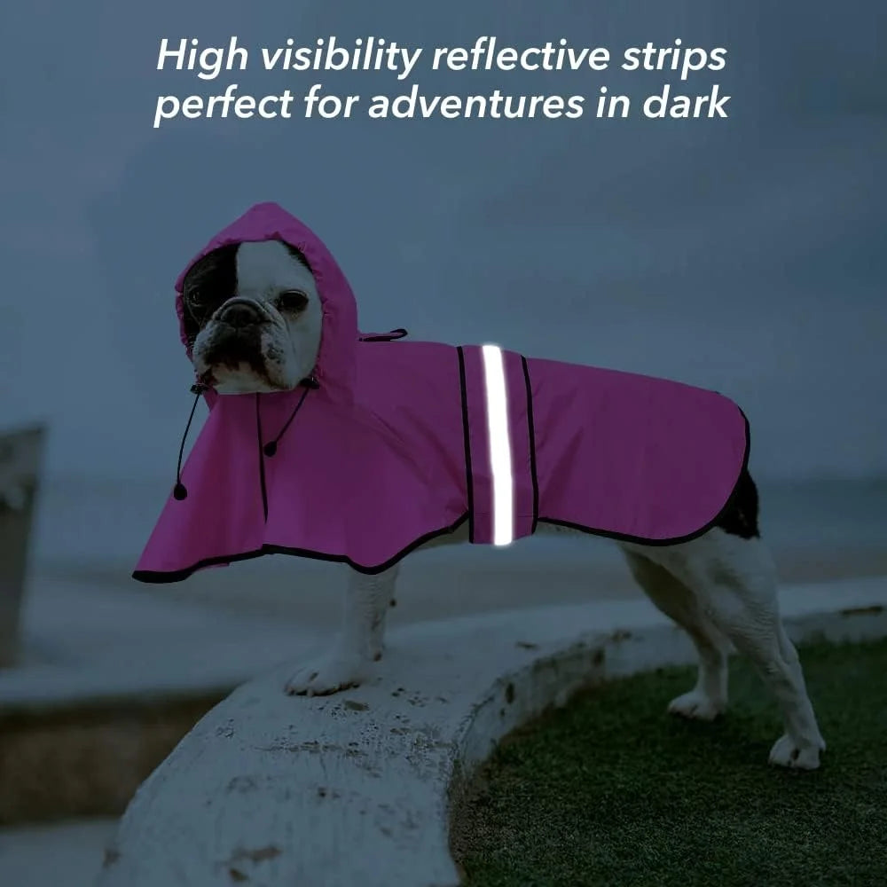 Adjustable Reflective Lightweight Waterproof Dog Raincoat