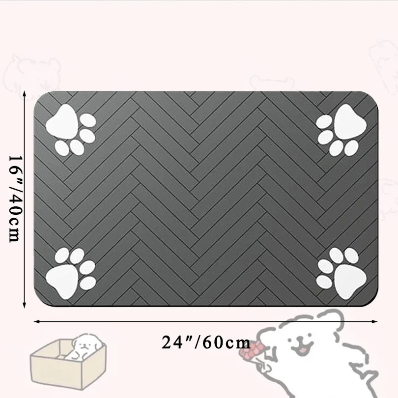 Waterproof Placemat for Food and Water Bowl, with Waterproof Rubber Backing and Quick Dry