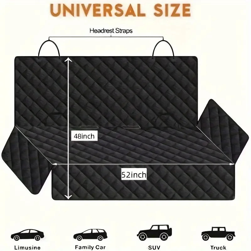 Pet Waterproof, Anti-Slip, Rear Seat Cover