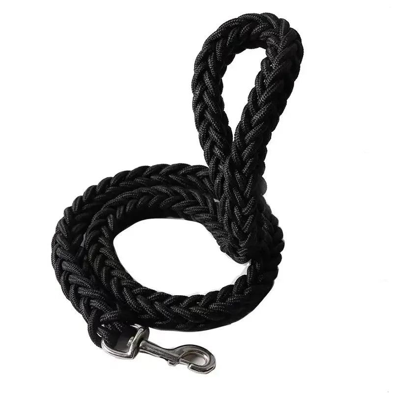 Large Nylon Braided Traction Dog Leash