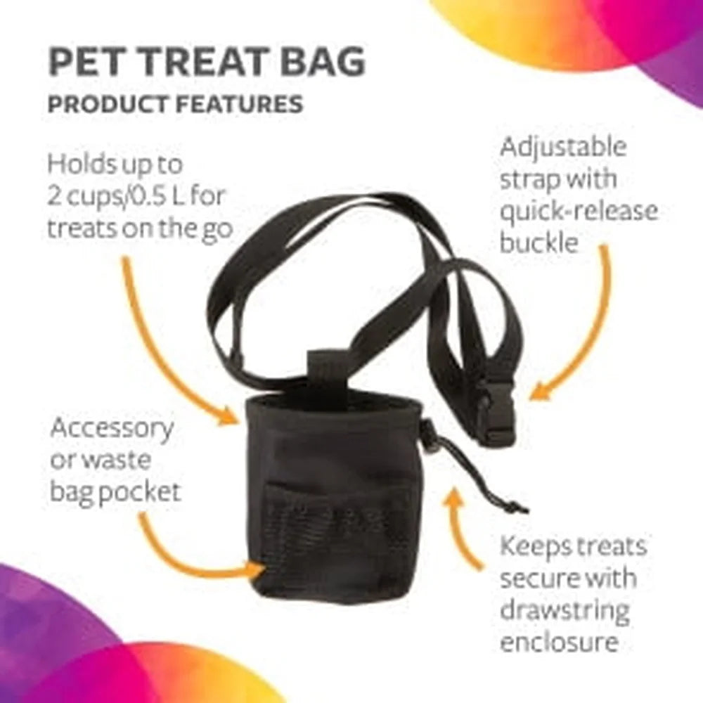 Adjustable Secure Drawstring Closure Mesh Pocket Pet Treat Bag