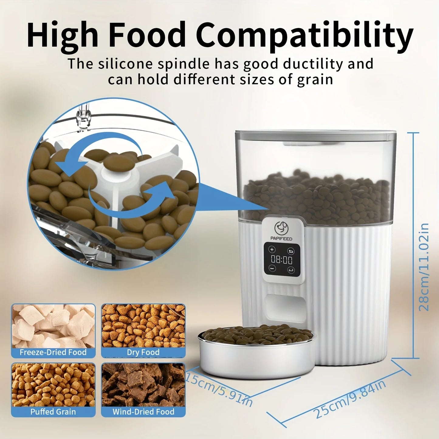 Automatic WIFI remote smart food dispenser