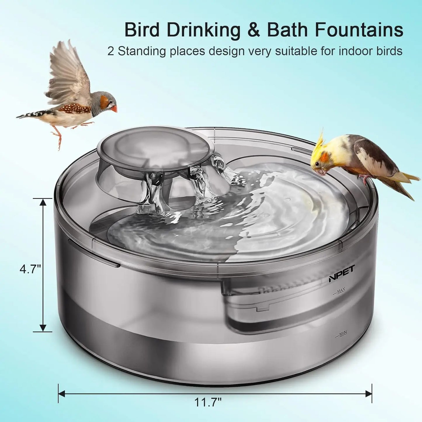 Large Automatic Pet Water Fountain for Multiple Pets