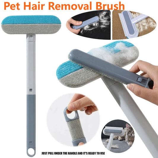 3 in 1 Pet Hair Remover Brush with Long Handle