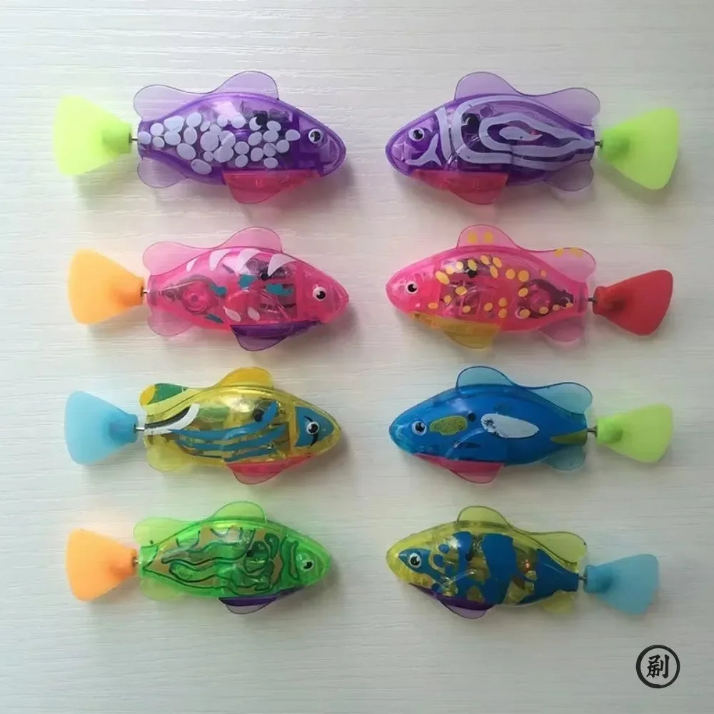 LED Inductive Interactive Swimming Robot Fish Cat Toys