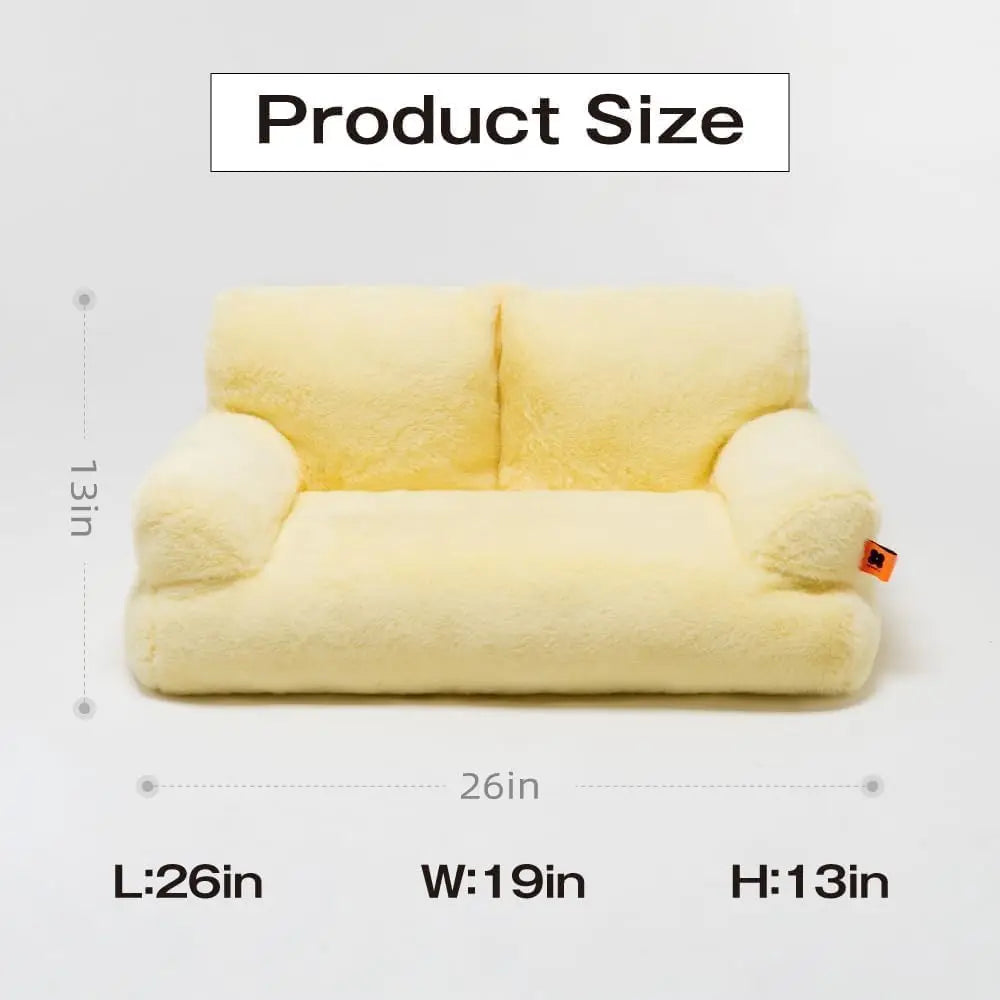 Washable Fluffy Cat Couch Bed