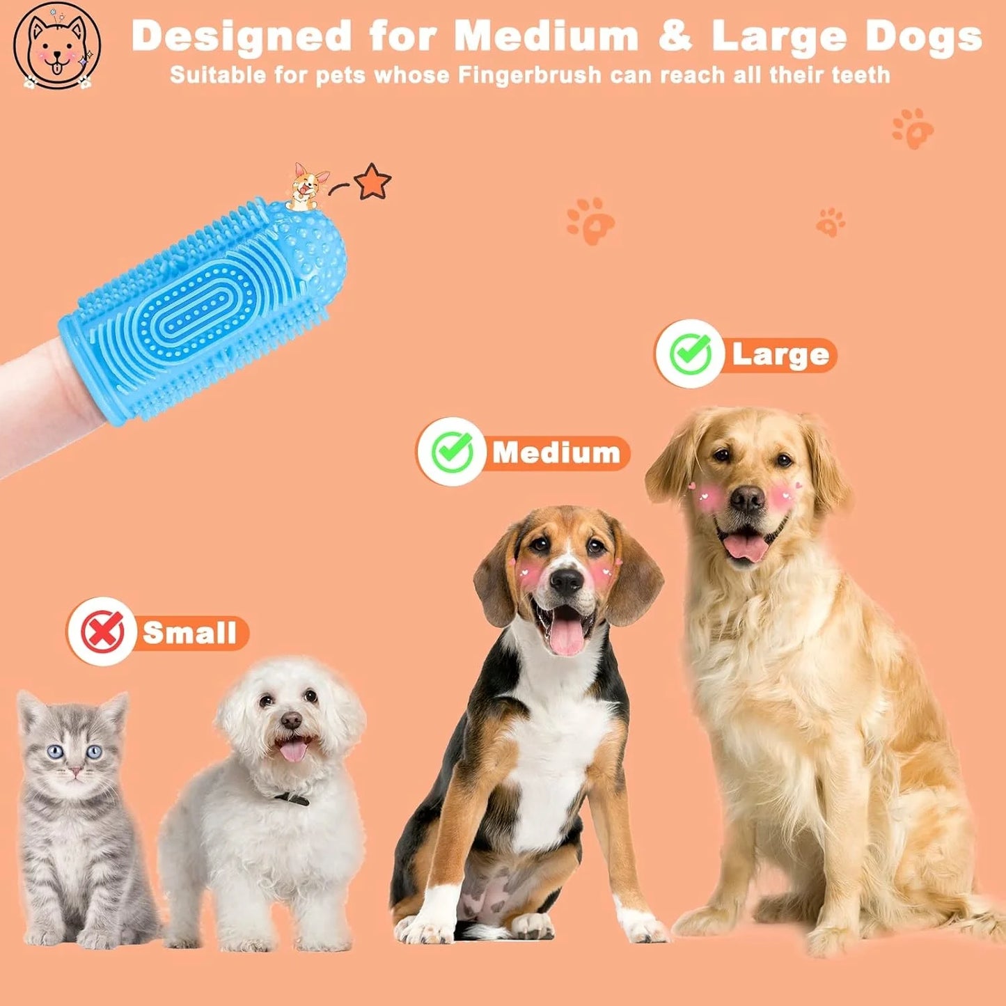 4 Piece Finger Toothbrush Set