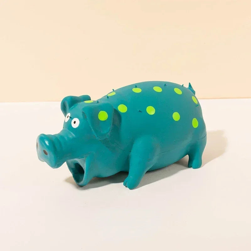 Interactive Durable Rubber Pig Squeaker Toy