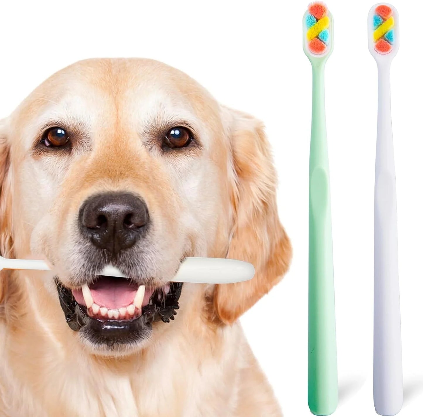 4 Piece Set Ultra-Soft Bristles Dog Toothbrush