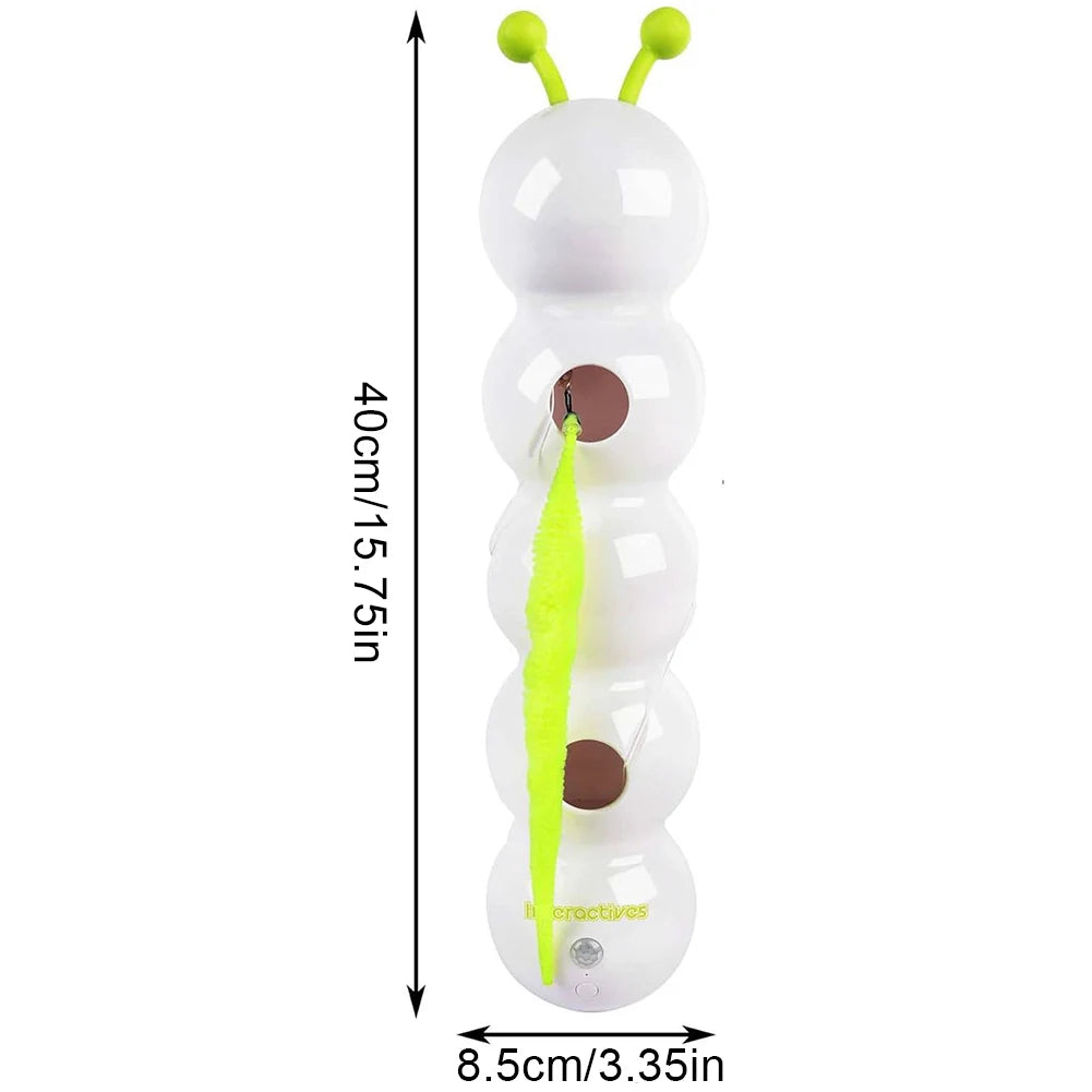 Rechargeable Automatic Motion Activated Caterpillar Teasing Cat Toy