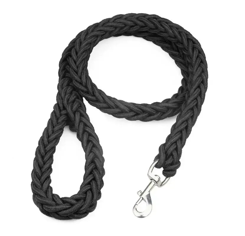 Large Nylon Braided Traction Dog Leash