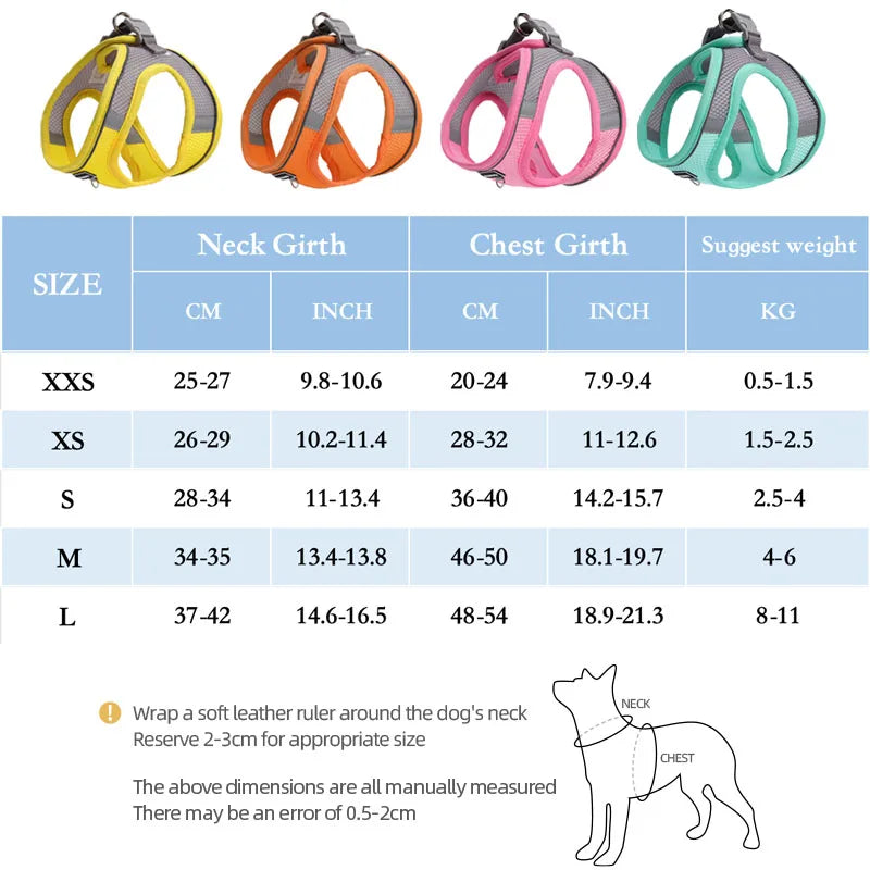 Adjustable Harness Leash Set for Small Dogs