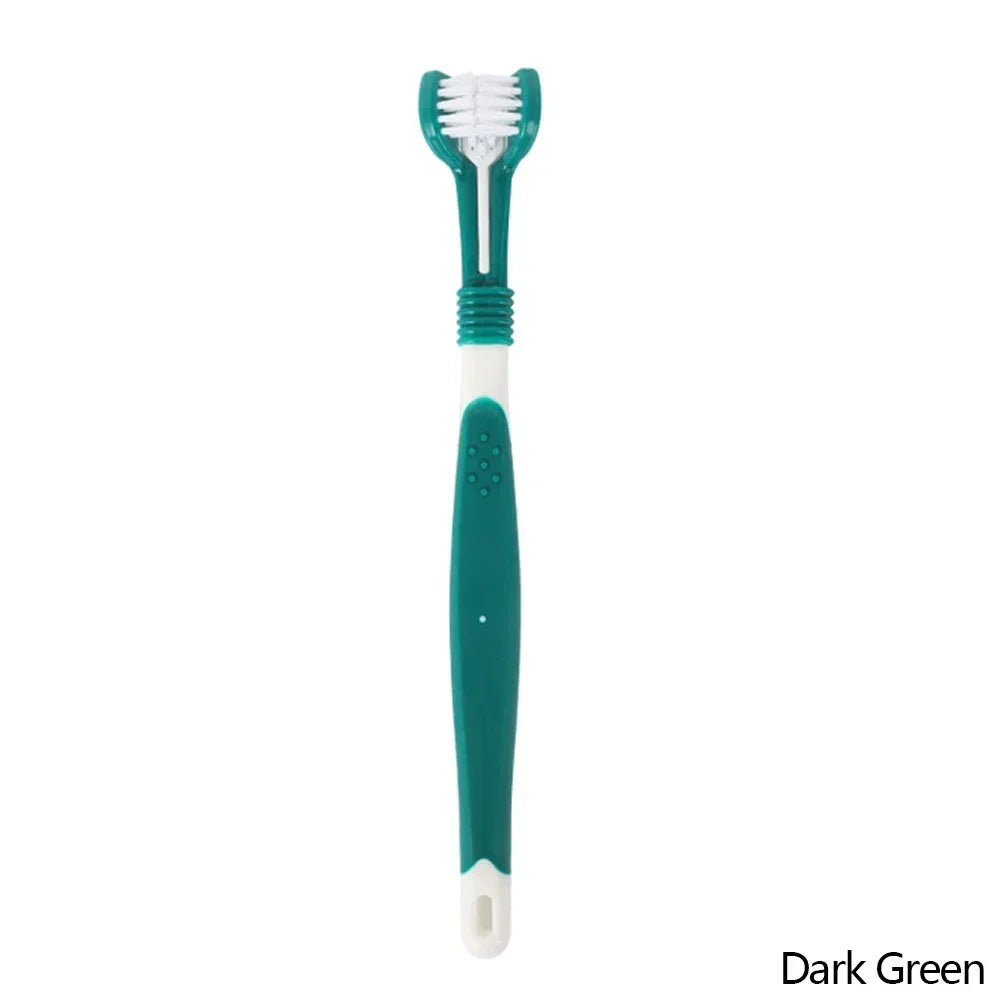 Three Sided Multi-angle Pet Toothbrush