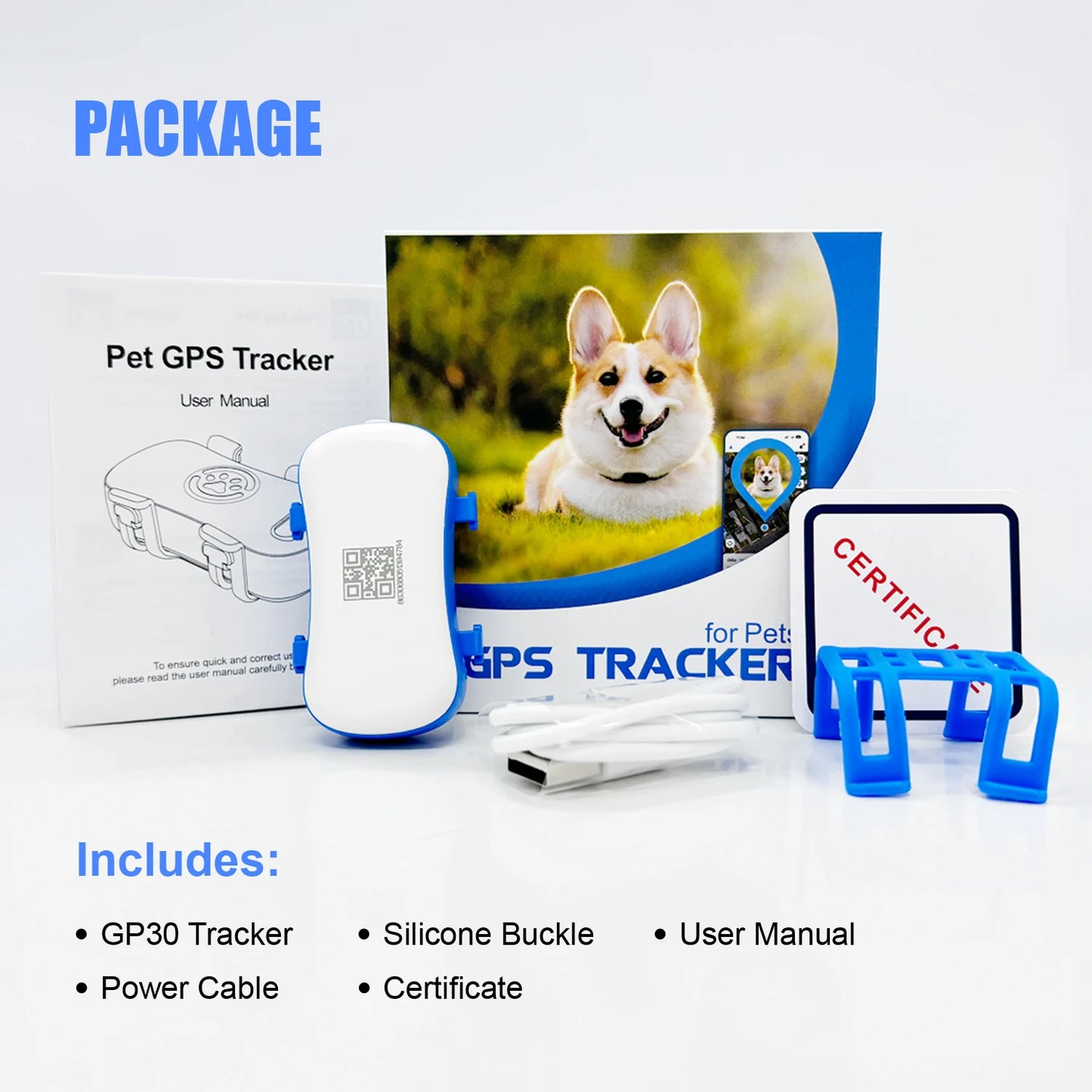GPS Tracker Waterproof Smart Locator for Pets - with Subscription