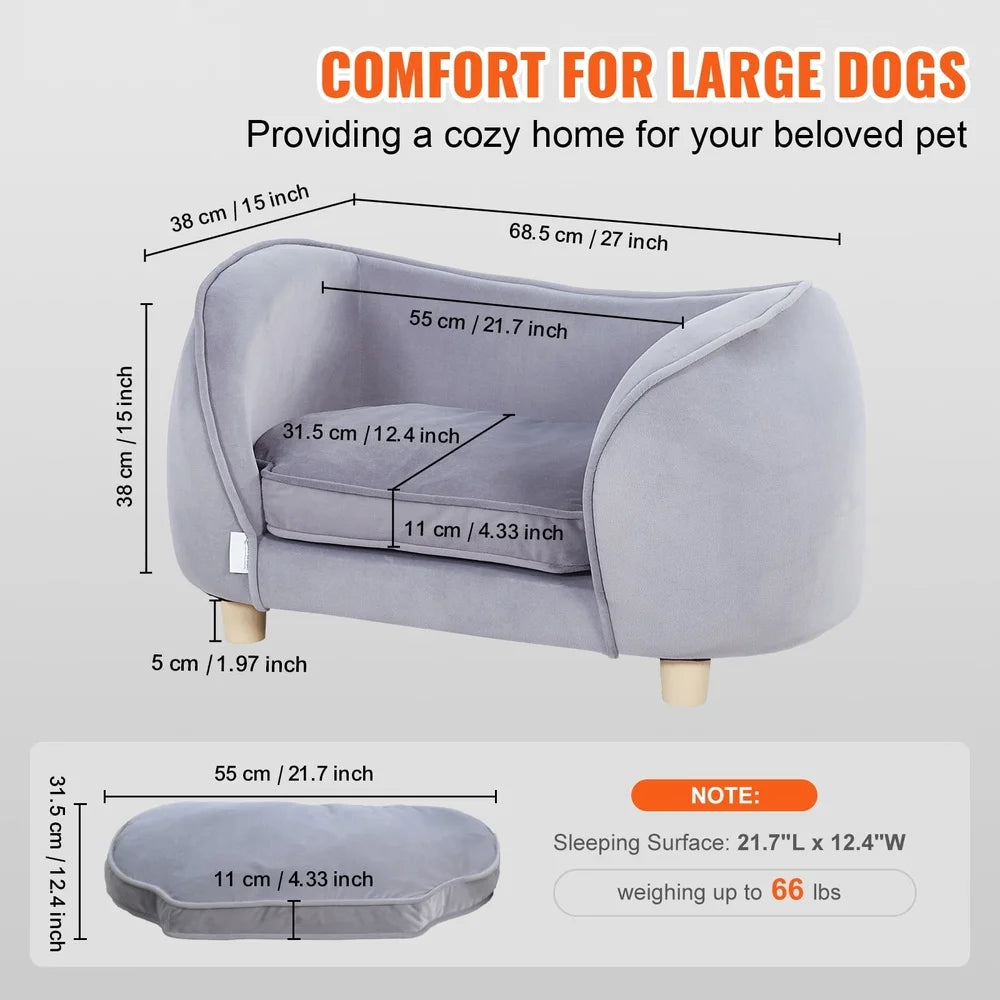 Durable Comfortable Scratch-Resistant Pet Sofa Bed Easy Clean