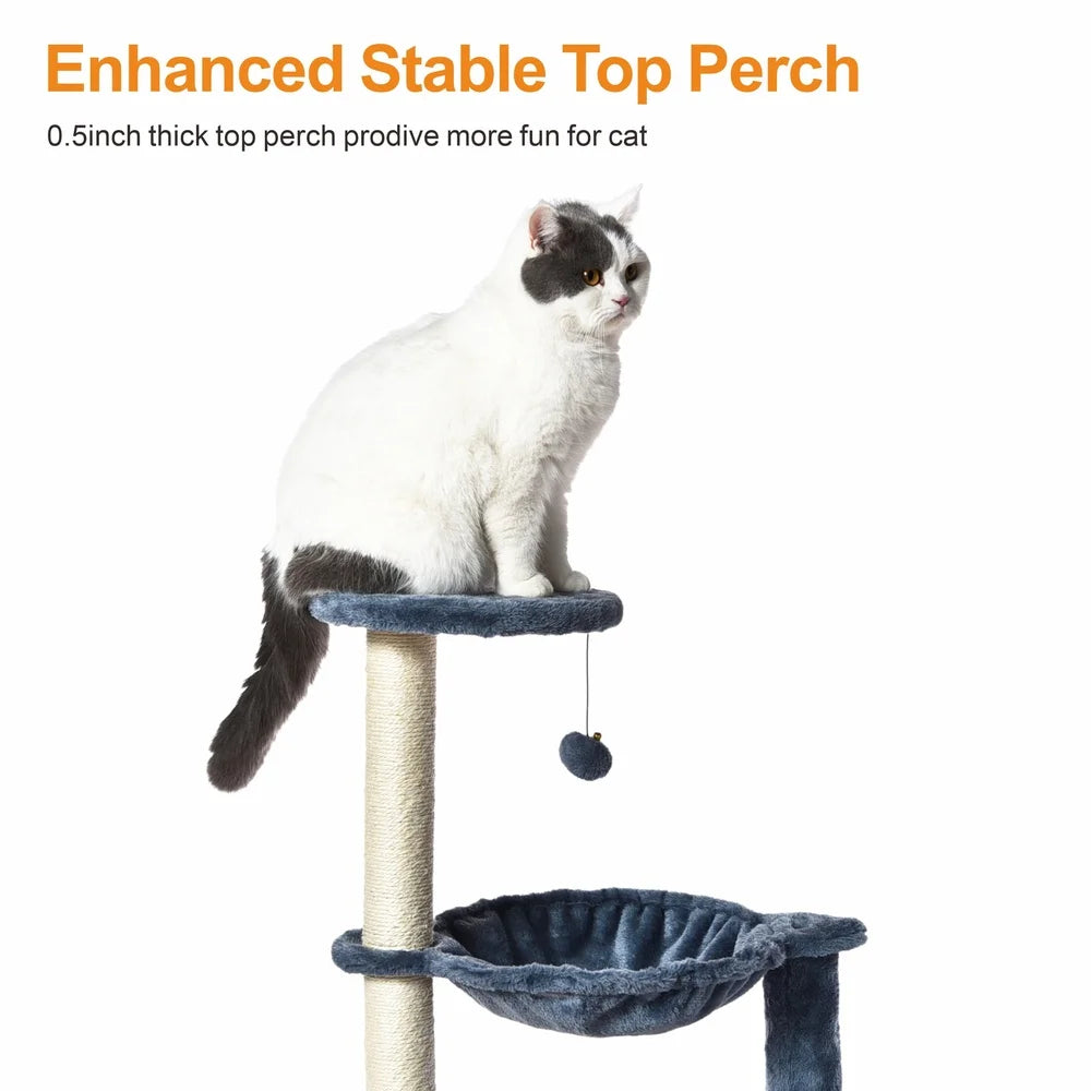 Durable Cozy 3-Level Cat Tower with Scratching Posts