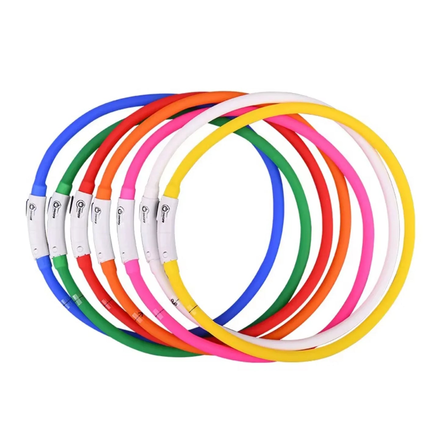 LED Rechargeable Luminous Silicone Waterproof Dog Collar