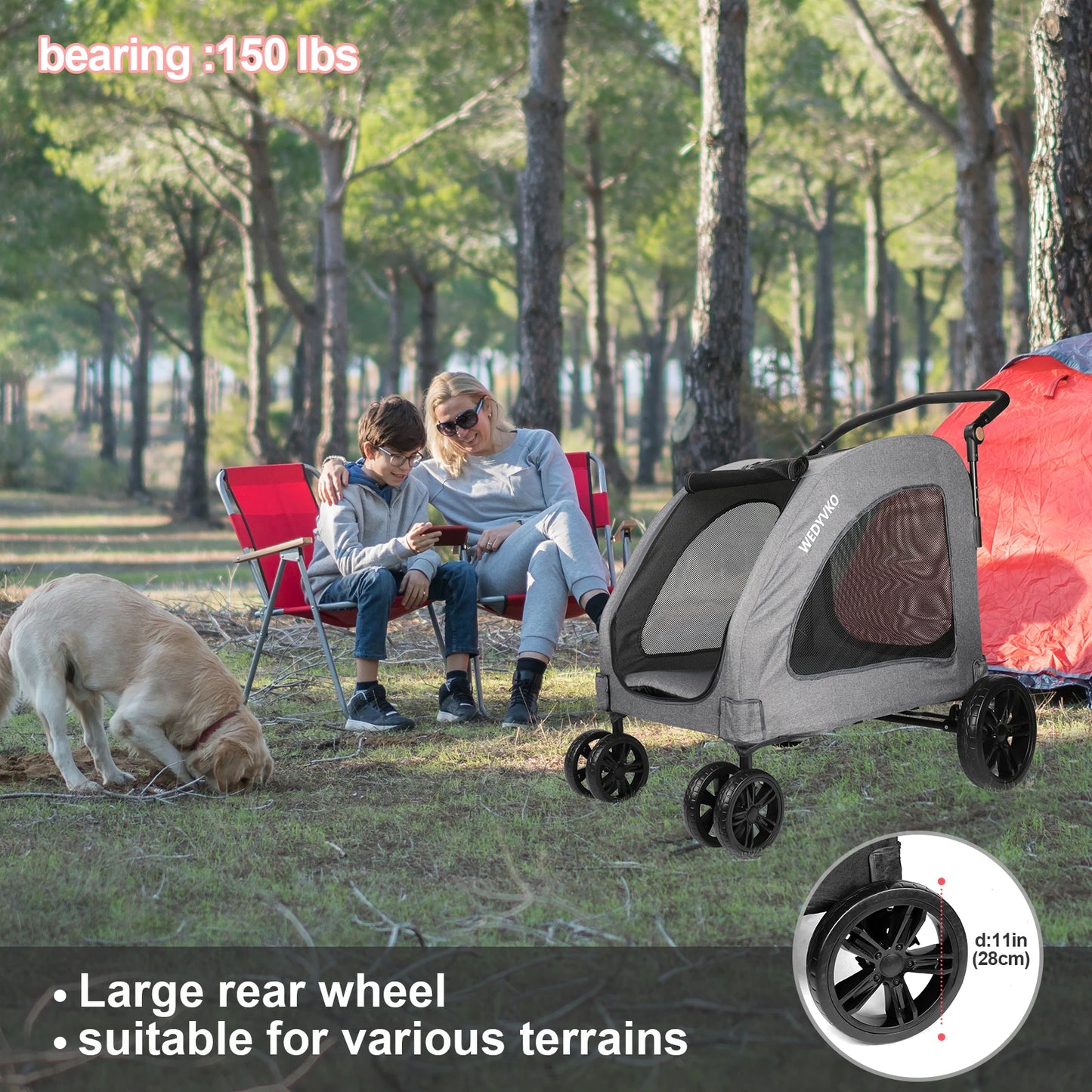 High Quality Portable Pet Stroller for outdoor use