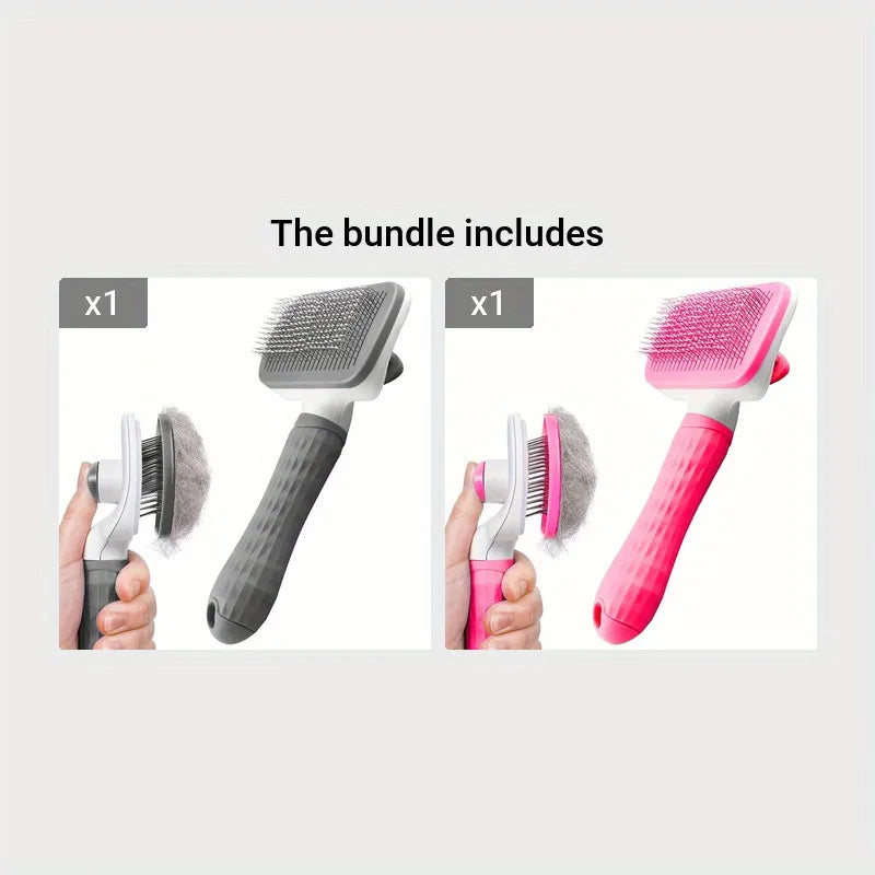 Plastic Anti-Slip Grip Pet Massage Brush