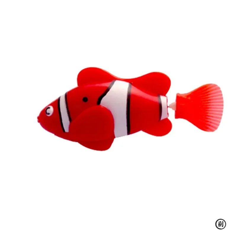 LED Inductive Interactive Swimming Robot Fish Cat Toys