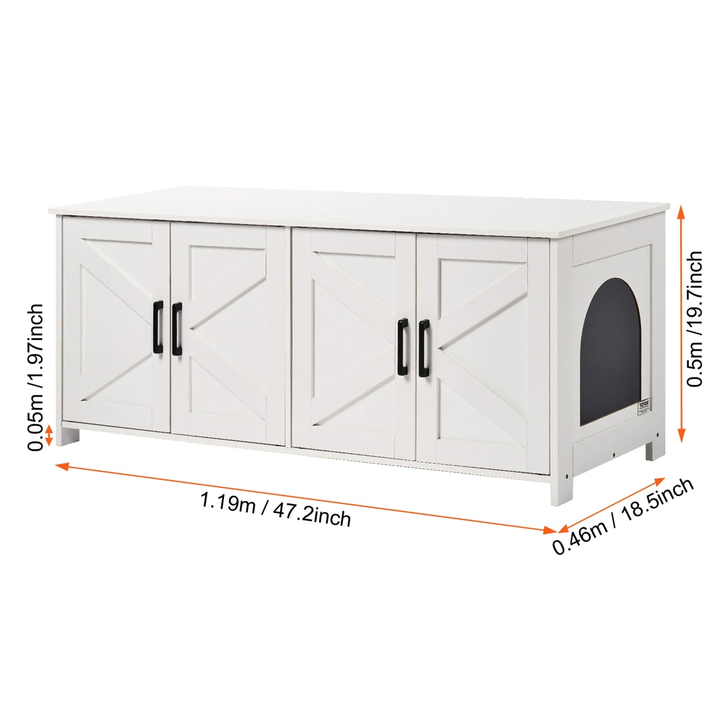 Wooden Cabinet Litter Box