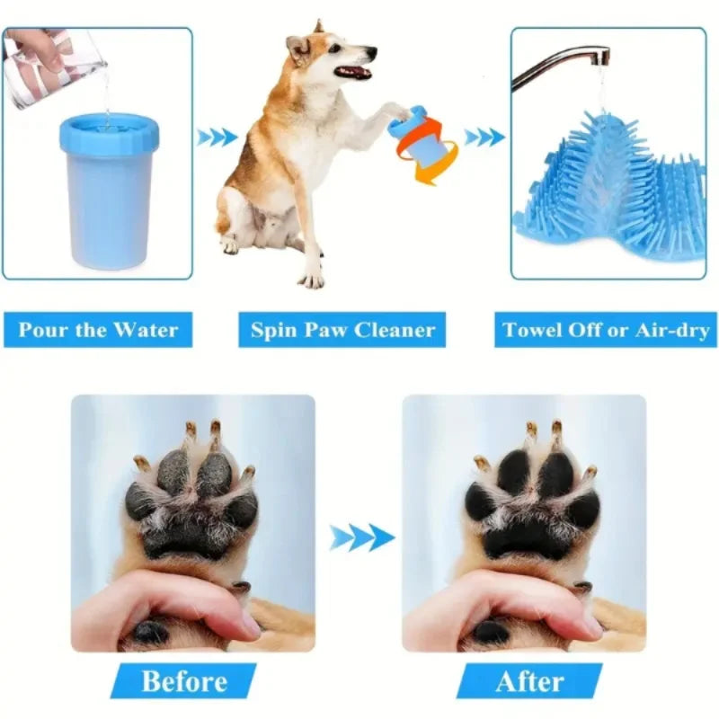 Portable Paw Cleaner Cup for Dogs & Cats - Compact, Durable Mud & Dirt Remover Tool - Lightweight, Travel-Friendly Grooming