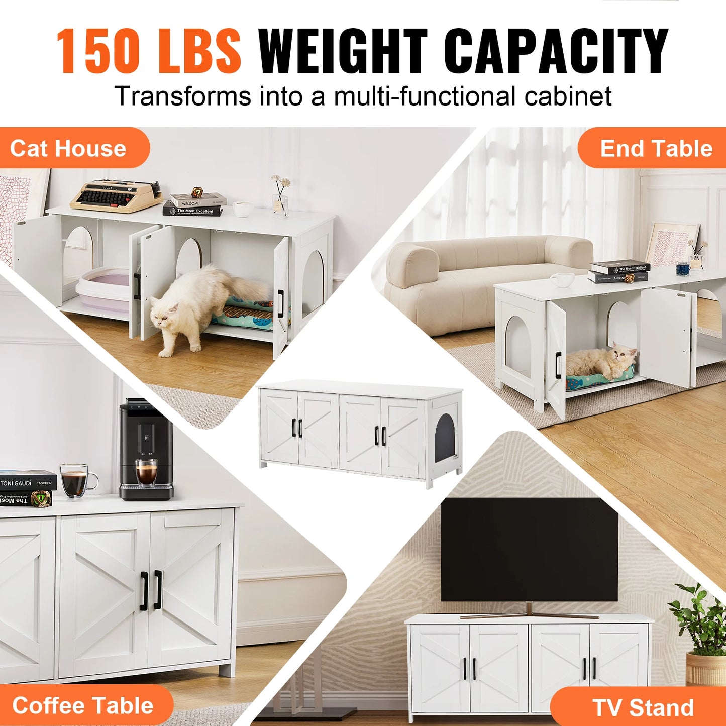 Wooden Cabinet Litter Box