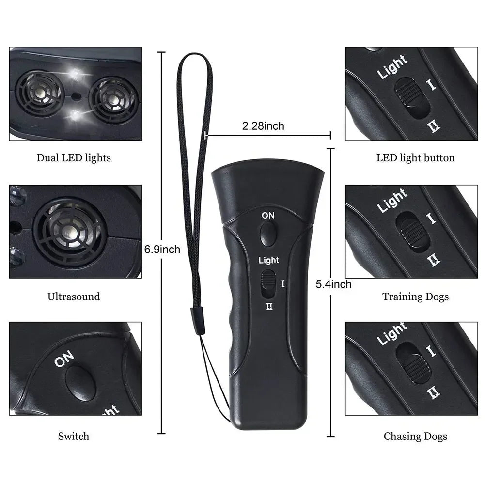 LED Ultrasonic Dog Training