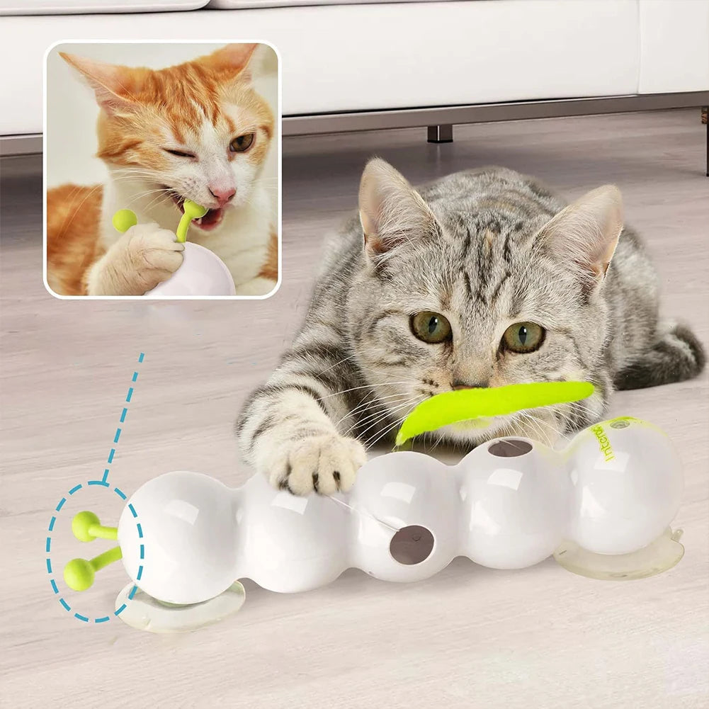 Rechargeable Automatic Motion Activated Caterpillar Teasing Cat Toy