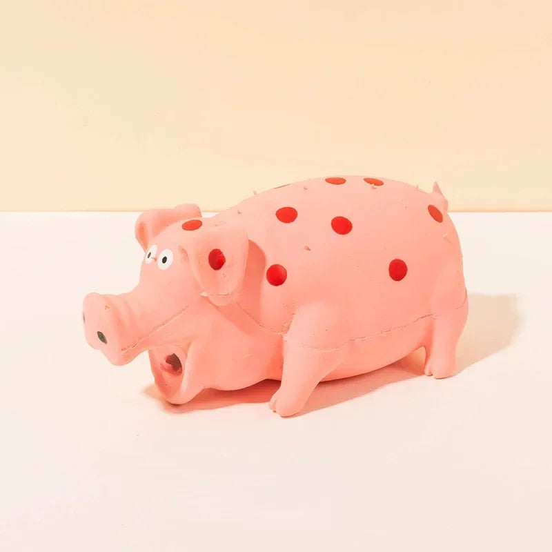 Interactive Durable Rubber Pig Squeaker Toy