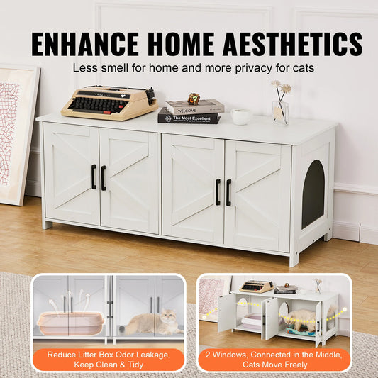 Wooden Cabinet Litter Box