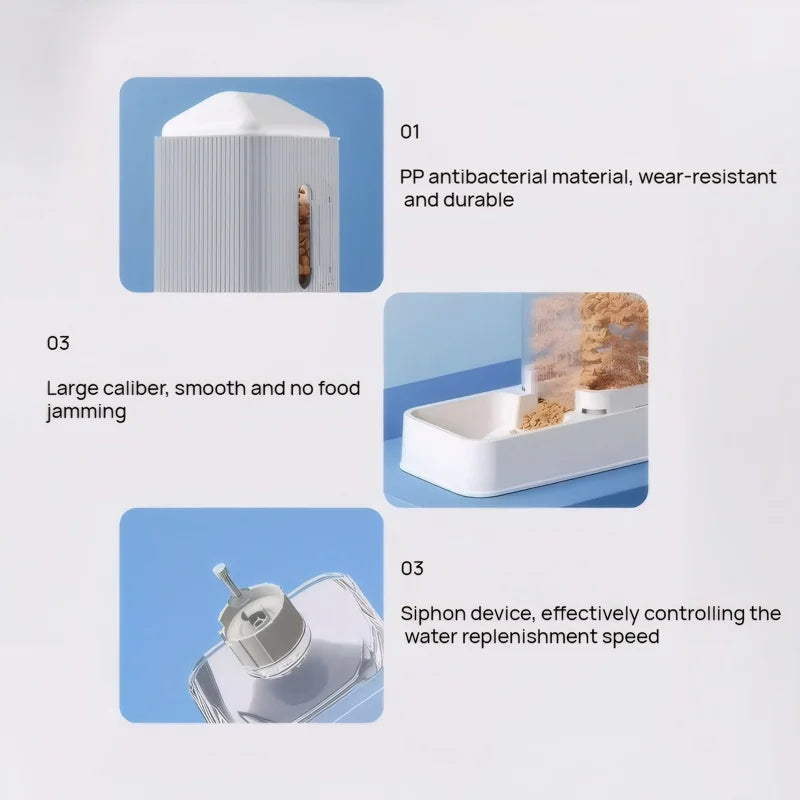 Large Capacity Automatic Dog/ Cat Feeder And Water Dispenser
