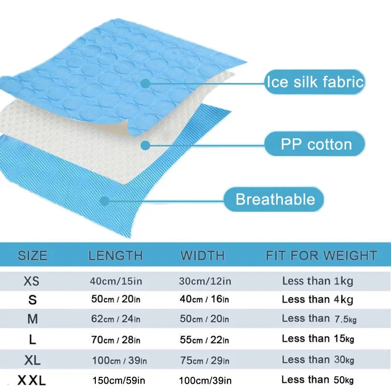 Extra Large Durable Cooling and Washable Iced Mat