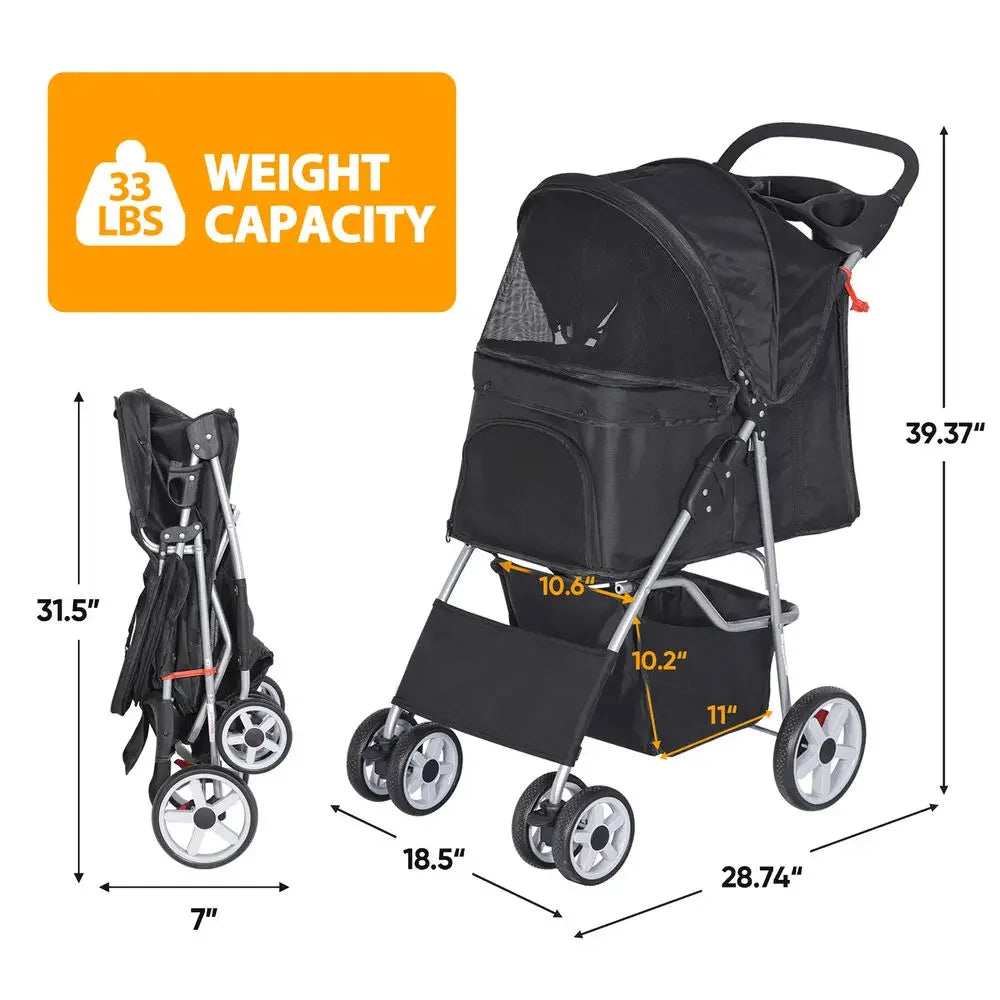 Pet Foldable Travel Stroller