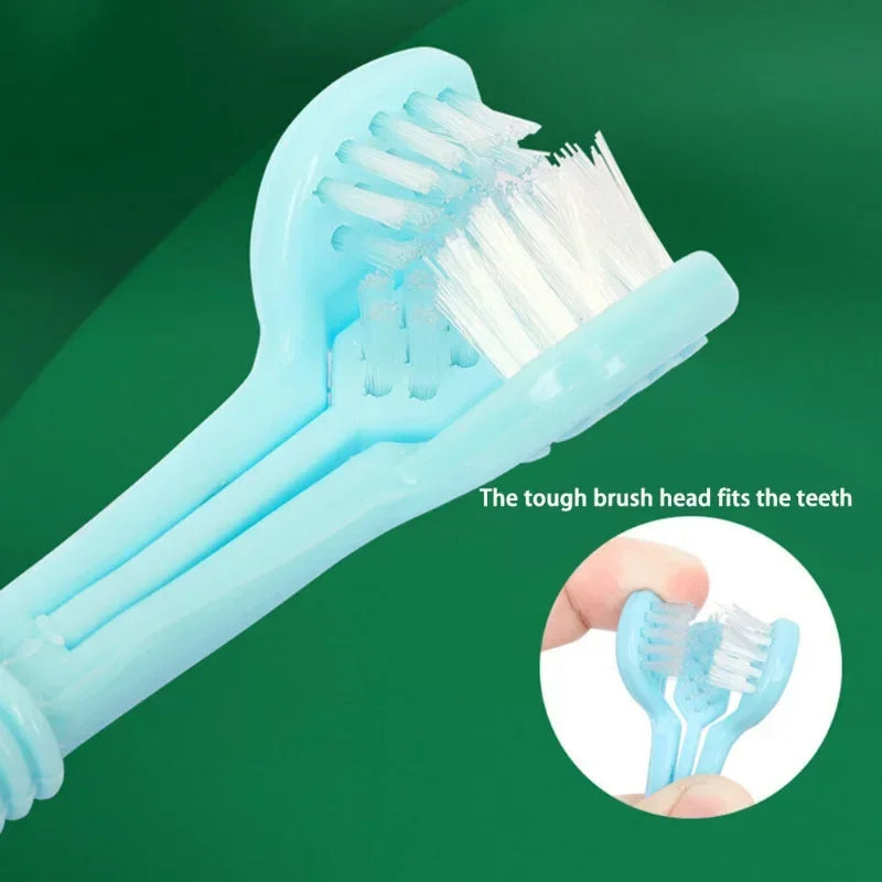 Three Sided Multi-angle Pet Toothbrush