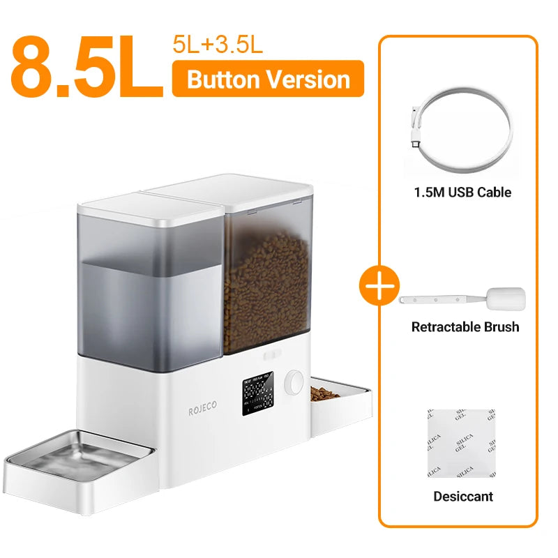 2 In 1 Automatic Pet Feeder with Water Refill Drinker