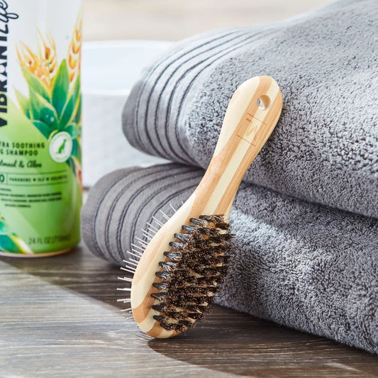 Bamboo Grooming Dual-Sided Brush