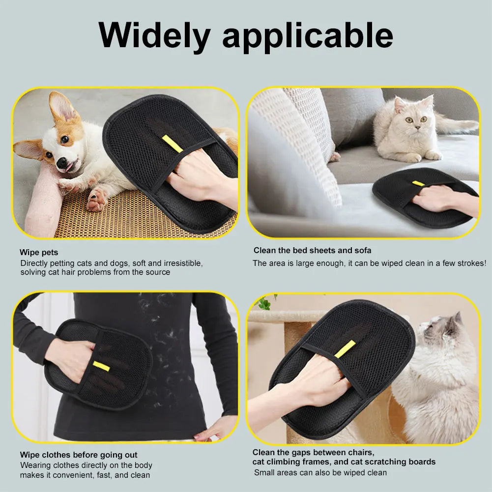 De-shedding pet hair remover glove for Long/Short/Curly Hair