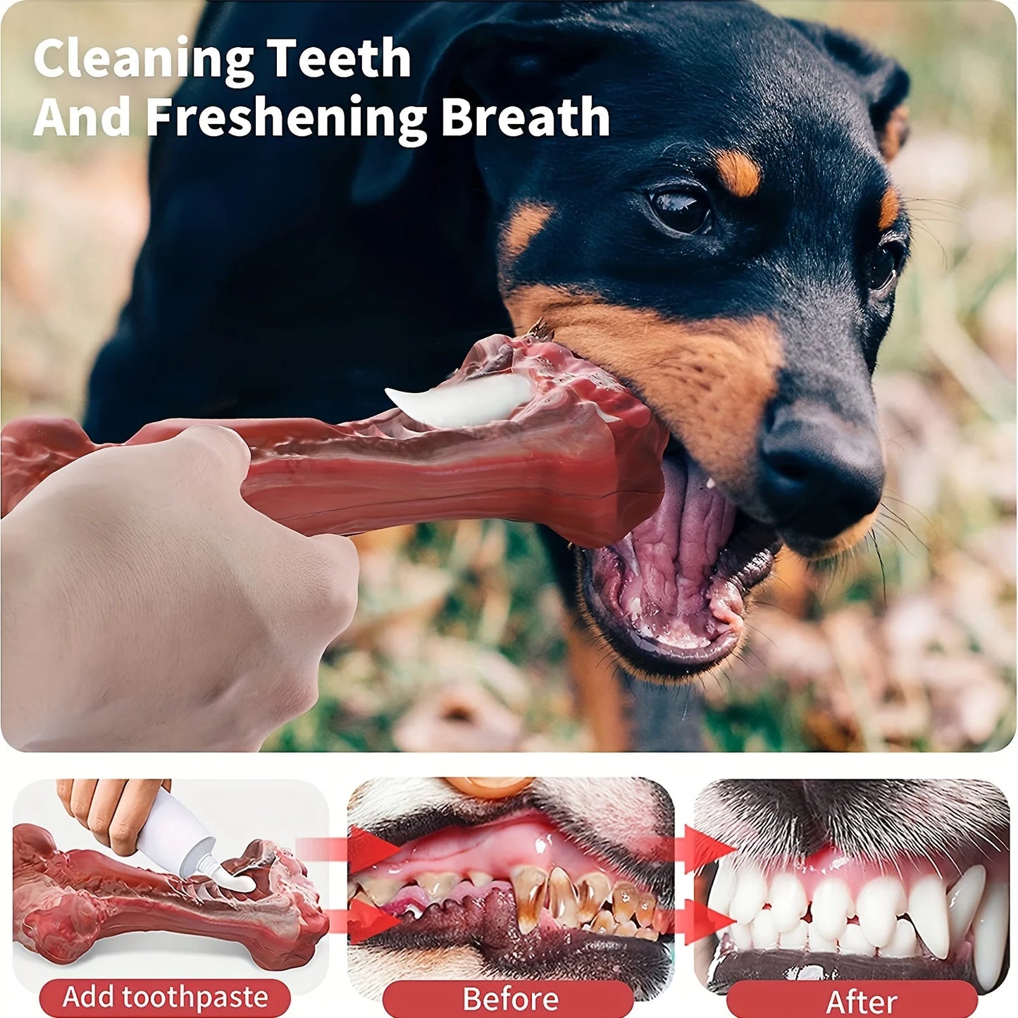 Durable sturdy, non-toxic natural rubber dog chew toy