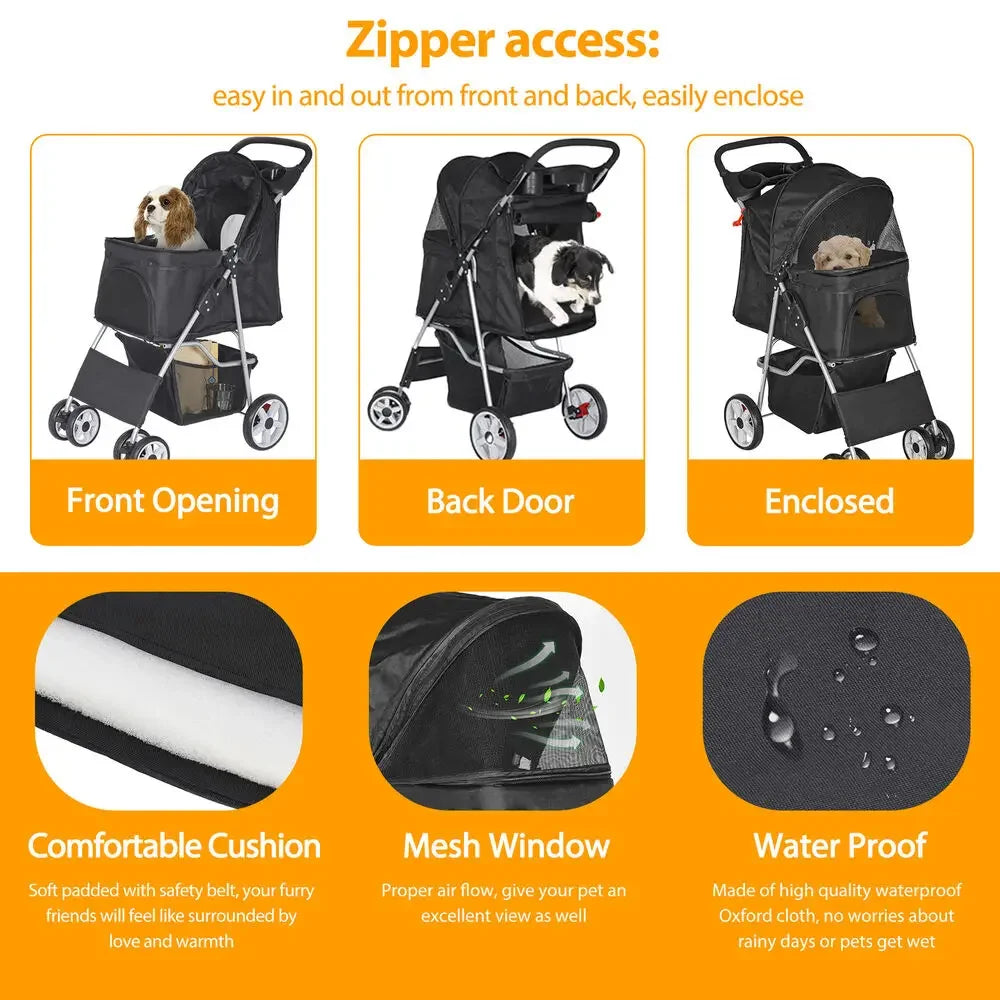 Pet Foldable Travel Stroller