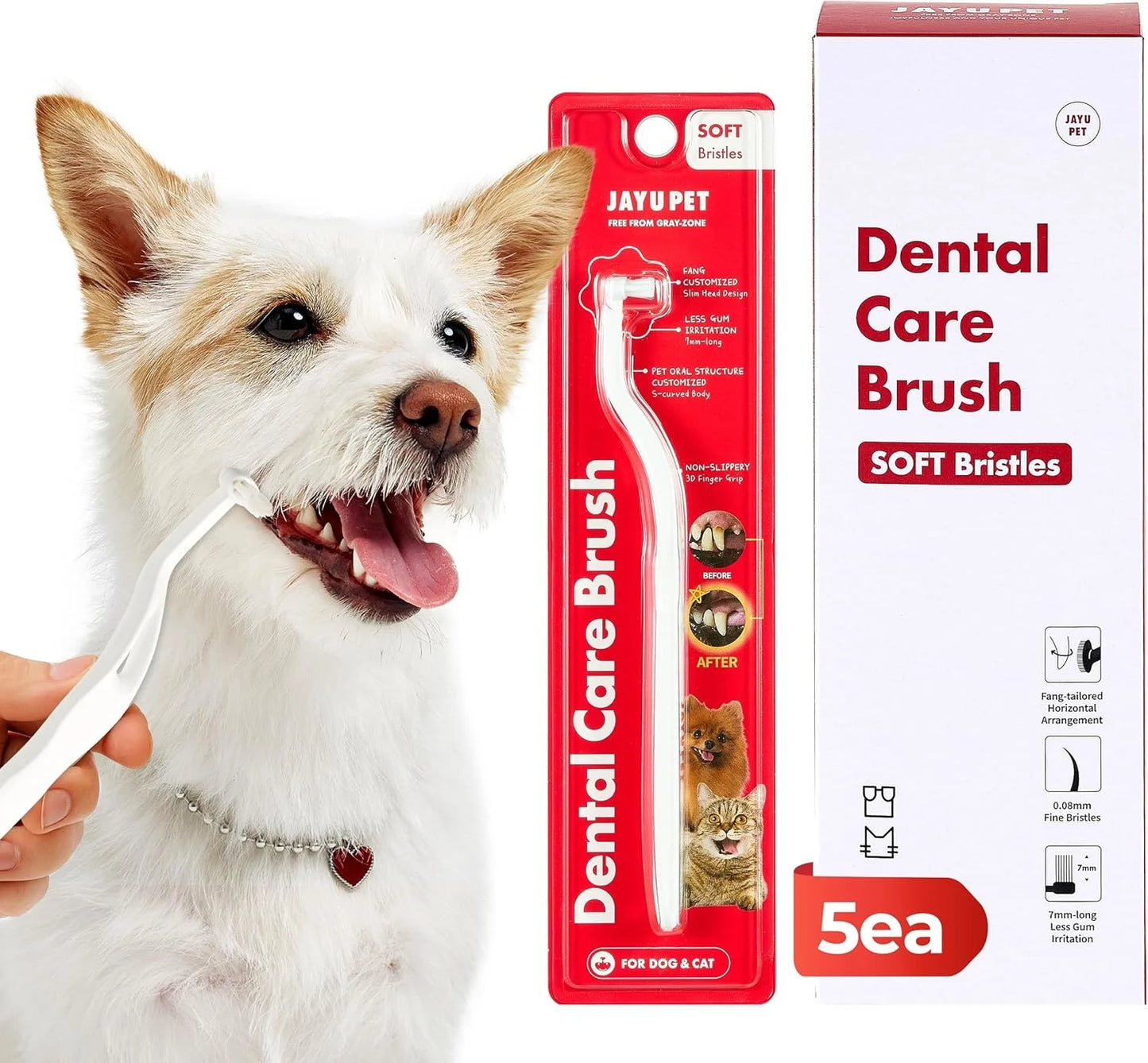 1 Piece Dog Toothbrush with Soft Bristles