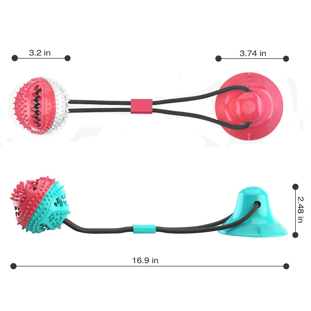 Silicon Suction Cup Tug Interactive Dog Ball