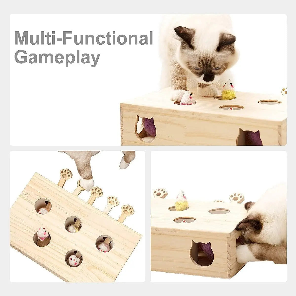 Interactive Whack-a-mole Solid Wood for Indoor Mice Game