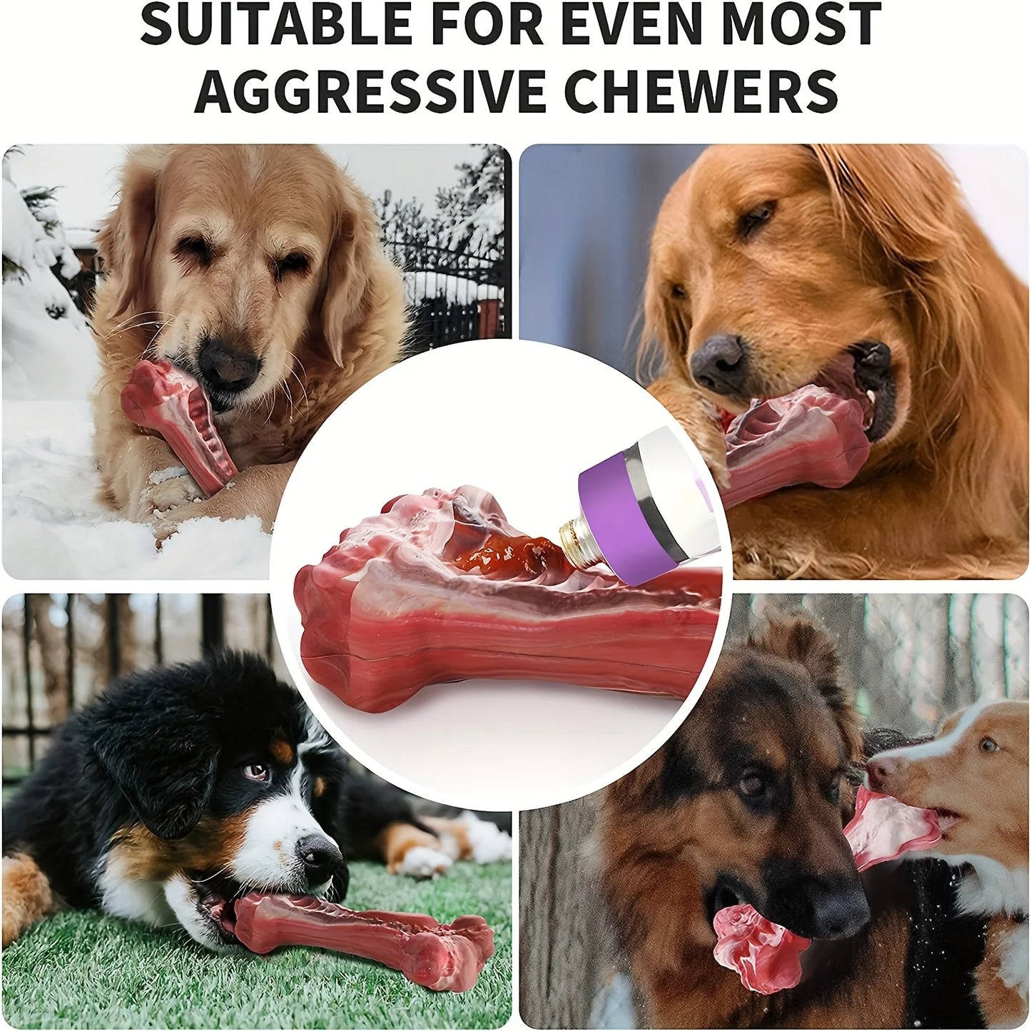 Durable sturdy, non-toxic natural rubber dog chew toy